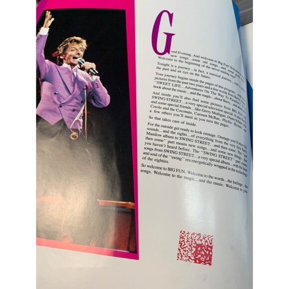 Barry Manilow 1987 Big Fun Tour De Force Concert Program Book - Picture 4 of 8